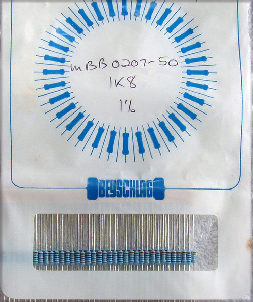 VISHAY BEYSCHLAG 1% 1K8 .6W Metal Film Resistors (NEW On Tape)