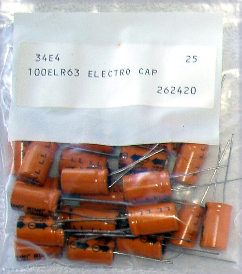 HITANO ELR (LL) Electrolytic Capacitor 100uF 63V NEW Old Stock