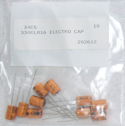 HITANO ELR (LL) Electrolytic Capacitor 330uF 16V NEW Old Stock