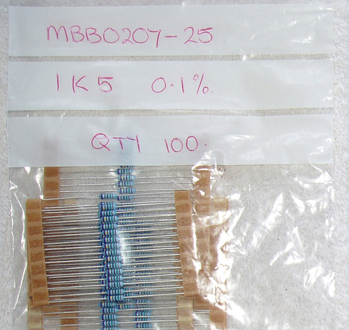 VISHAY BEYSCHLAG 0.1% 1K5 .4W Metal Film Resistors (NEW On Tape)
