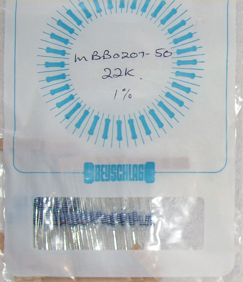 VISHAY BEYSCHLAG 1% 22K .6W Metal Film Resistors (NEW On Tape)