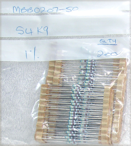 VISHAY BEYSCHLAG 1% 54K9 .6W Metal Film Resistors (NEW On Tape)