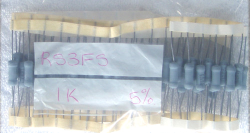 RICKENOHM 1K Ohm 3 Watt Ceramic Resistor (1) NEW Old Stock