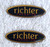 Vintage Richter Acoustics Speaker front badge set 