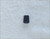 Black Plastic KNOB Silver Top 14.5mm x 18mm (1/4" Brass Insert Grub Screw) NEW Old Stock