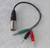 Audio Test Lead ALCATEL 3 Pin XLR Male ~ 3x HIRSCHMANN (Germany) Colour Coded Banana Plugs With Side Entry USED Clean Tested
