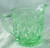 1950's Mint Green GLASS TABLEWARE Creamer Jug (Uranium Glass)