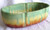 1950's DIANA Planter High Lustre Drip Glaze (Yellow Green Brown)