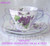 1938 ~ 1966 English SHELLEY Hand Decorated "Violets" #13821 Teacup Saucer Side Plate Trio (Available Separately Or As A Trio)