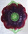 1930's ~ 1950's English Ceramic SHORTER & SON Hand Decorated Burgundy Purple Anenome Flower 8" Fruit Bowl