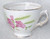 1960's COLCLOUGH (UK) Magenta Trumpet Flowers Teacup Saucer Side Plate Trio (Pieces Offered Separately Or Together)