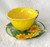 1980's BAYMARK AUSTRALIA Porcelain Yellow Daisy Teacup & Saucer  USED Clean Flawed!