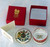 2013 ROYAL COLLECTION TRUST Queen Elizabeth (ER II) 60th Coronation Commerative Hand Decorated Pill Box (Bone China With 22ct Gold Gilding) Including Small Gold Printed Card And Original Box