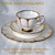 1970's ~ 1980's RIDGWAY (England) ROYAL VALE Pure White With Extensive Gold Gilding Decoration Teacup Saucer & Oversize Side Plate (Offered Separately Or As A Trio)