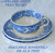 1950 COPELAND - SPODE (England) Blue "Severn"  Teacup Saucer Side Plate Tableware Trio (Pieces Offered Separately Or Together)