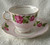 1945 ~ 1948 COLCLOUGH (England) Pink Wash With Pink/Red Rose Blooms (Pattern 6673) Hybrid Transfer & Hand Decorated Teacup & Saucer  Duo (Available Separately OR Together) 1945 ~ 1948 COLCLOUGH (England) Pink Wash With Pink/Red Rose Blooms (Pattern 6673) Hybrid Transfer & Hand Decorated Teacup & Saucer  Duo (Available Separately OR Together)