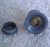 Military Green-Grey Skirted COLLET KNOB  25.5mm OD Skirt 21.75mm  Height  With White Pointer  USED Clean