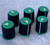 15mm OD BLACK Body With Multi-Coloured Top & Pointer KNOB For Electronic Equipment (Standard Fluted Shaft) NEW Old Stock