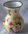 Australian ROBERT GORDON POTTERY  5.5" Floral Vase (Pale Yellow Base Colouring With Gold Feathered Rim)