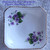 1950 ~ 1988  ADDERLEY FLORAL CO. (England) Purple Violet Motifs Pin Dish USED