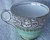 1940's ~ 1950's ROYAL STAFFORD (England) Lime Green Wash & Elaborate Gold Filigree Like Hand Decorated Teacup Saucer Side Plate TRIO (Offered Individually OR As A Discounted Trio)