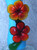 1970's 7.5"  Opaline Overlaid ART GLASS Vase