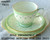English GRAFTON Fine China Saucer ONLY (Lime Green Handpainted)
