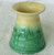 Australian REMUED POTTERIES #33 Small Inkwell Vase (Sandstone/Green Drip Glaze)