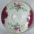 1940's English China UNIDENTIFIED Demitasse Saucer (Flowers With Burgundy Scroll Work) Hand Painted