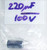 Electrolytic Capacitor 220uF 100V NEW Old Stock