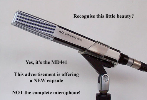 SENNHEISER MD441 Dynamic Microphone Capsule Only