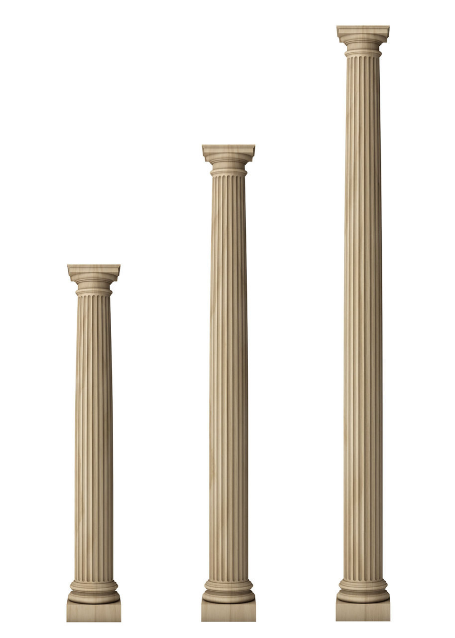 Fluted Architectural Doric Columns 5 1/2