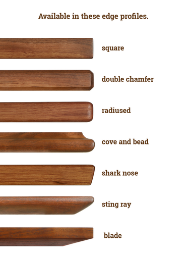 Wood Table Edge Profiles General Profiles DRail (Round 2 Edges)