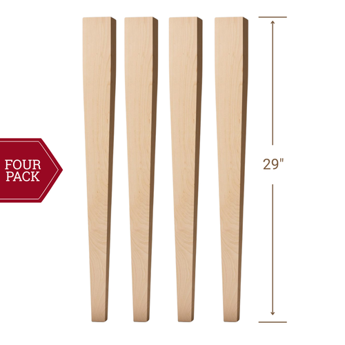 Soft Maple Durham Dining table Leg | 4 Pack