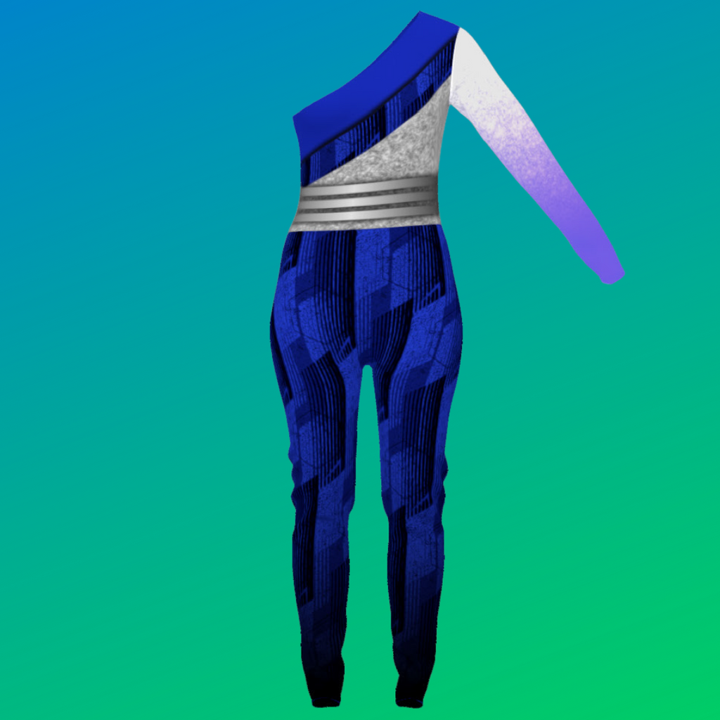 Winter Guard Costume Blue Steel Series (Guard Unitard) 20221411_A