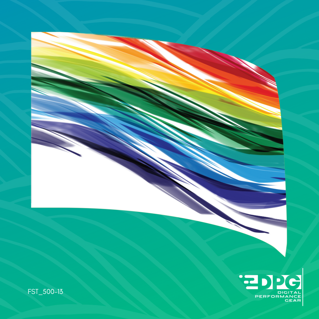 Rainbow WavesColor Guard Flag ( (FST_500-13)