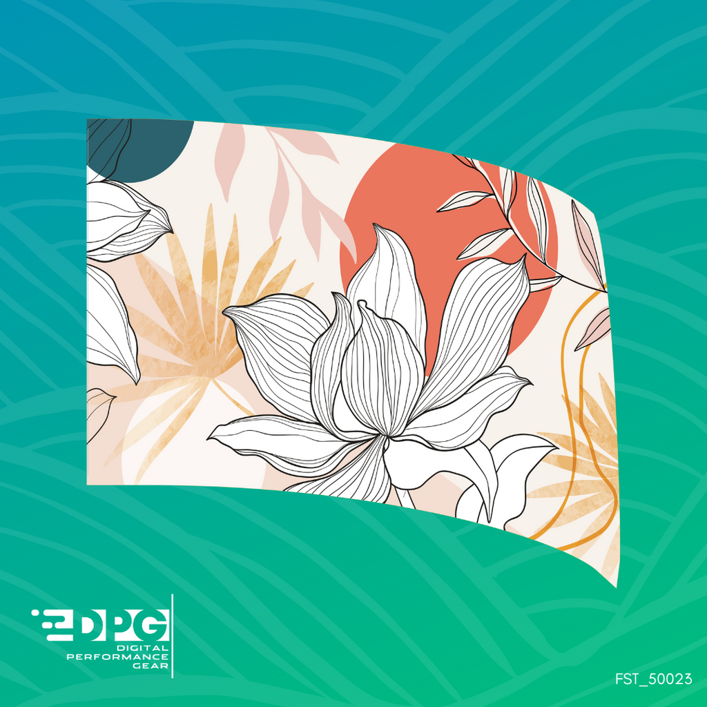 Abstract Flowers 2 Standard Color Guard Flag (FST_50023)