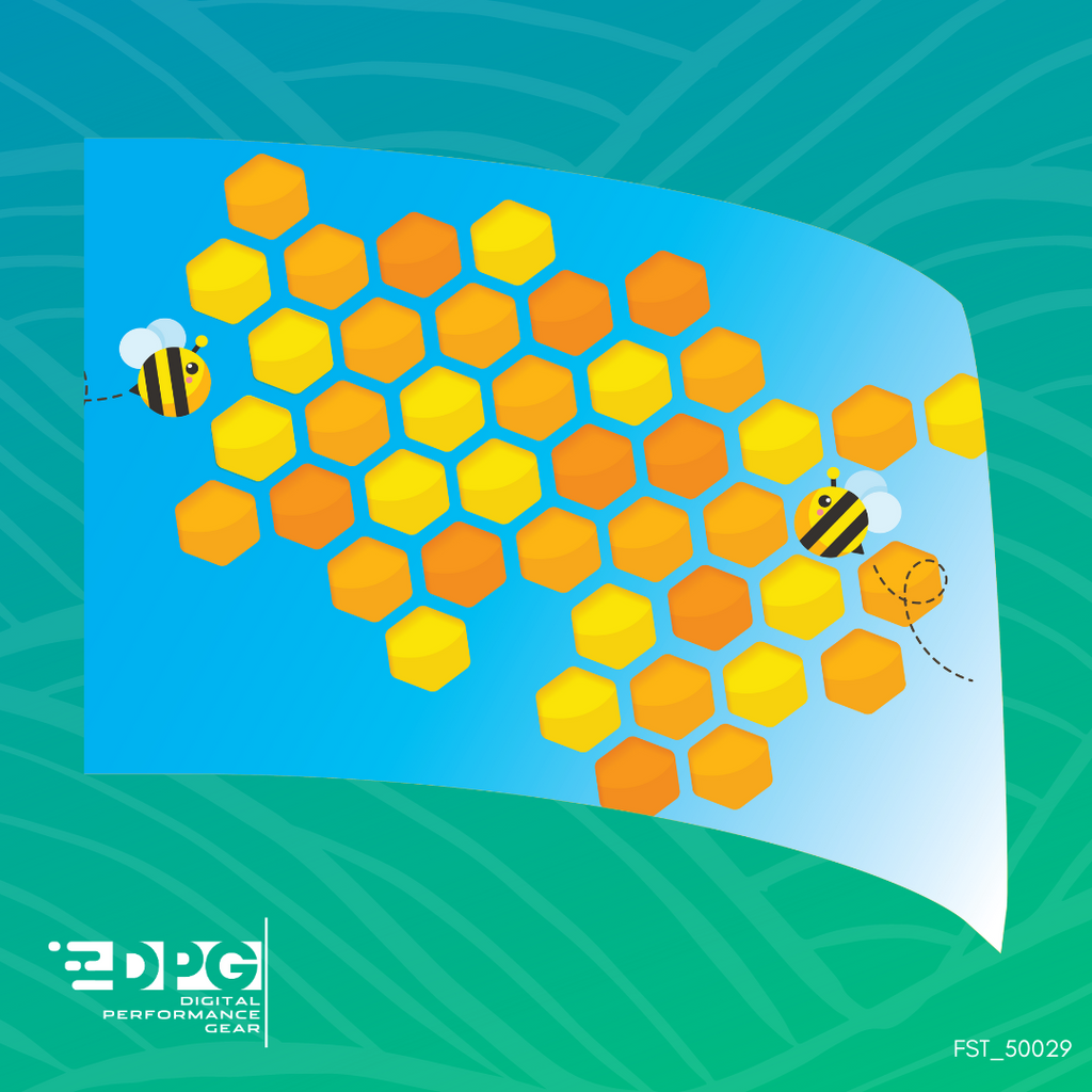 Bees Standard Colorguard Flag (FST_50029)