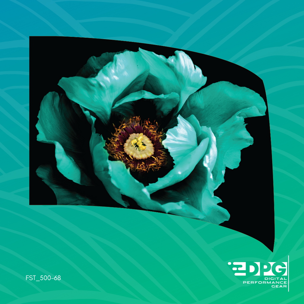 Teal Flower Standard Color Guard Flag (FST50068)