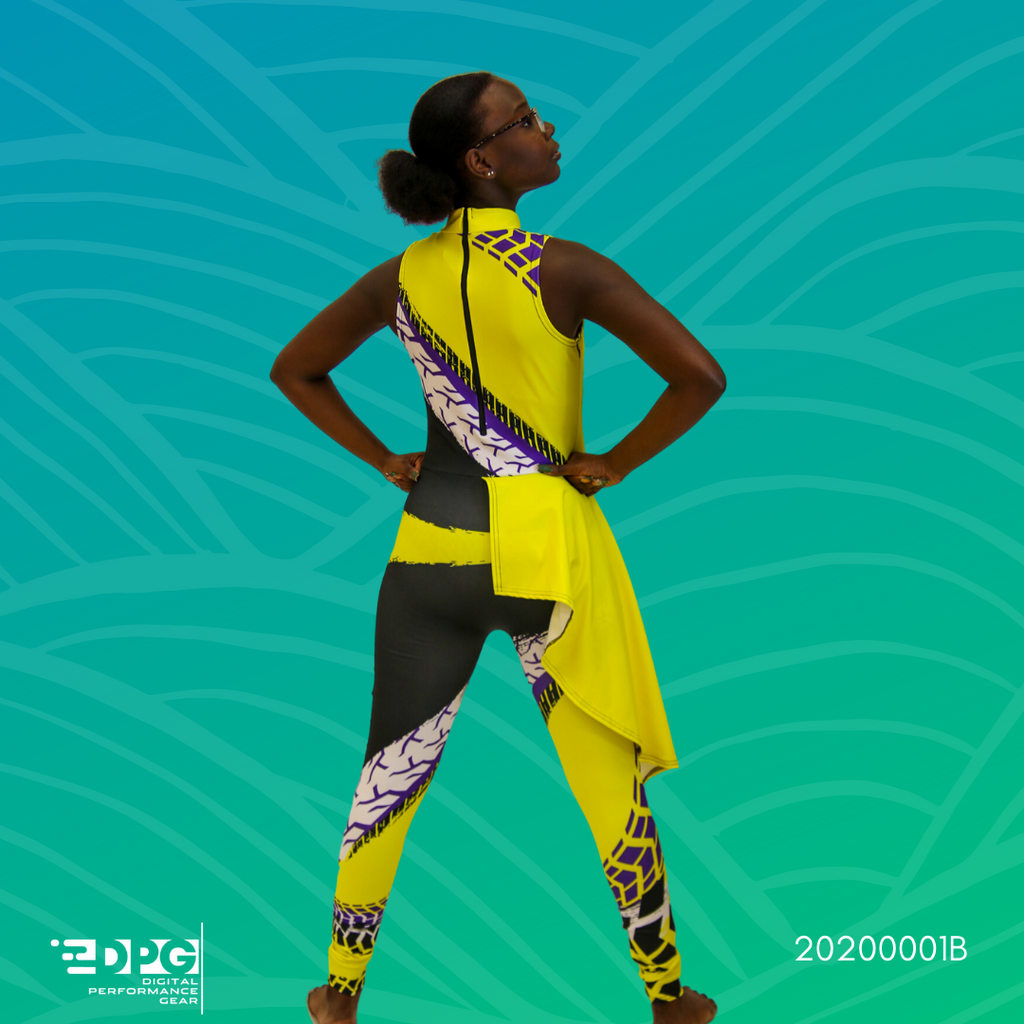 Finish Line Color Guard Costume Unitard (20200001B)