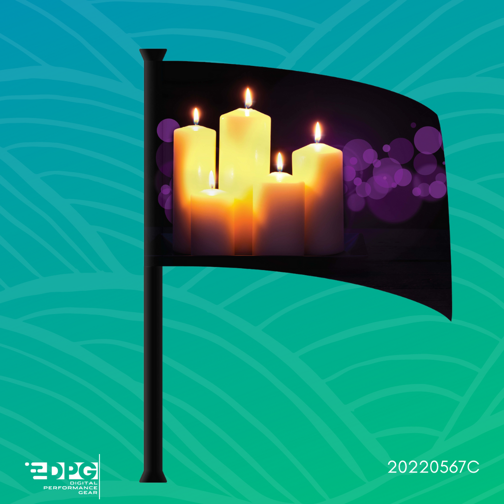 Candles Standard Color Guard Flag (20220567C)