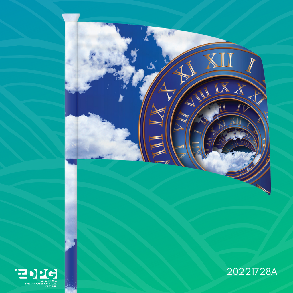 Clocks and Clouds Standard Color Guard Flag (20221728A)