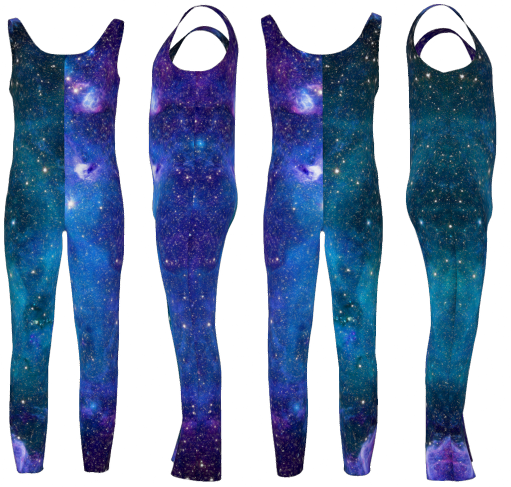 POWU_19 - Galactic Themed Full Power Top and Bibbers Set