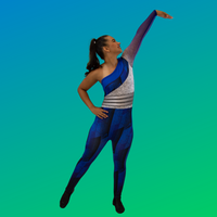 Winter Guard Costume Blue Steel Series (Guard Unitard) 20221411_A