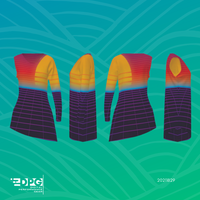 Modern Marching Band Costume - Retro 80s Sunset Tunic & Leggings (20211829)