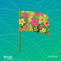 Tropical Flowers Standard Color Guard Flag (20214316B)