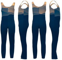 POWU_28 - Mountain Sunset Themed Full Power Top and Bibbers Set