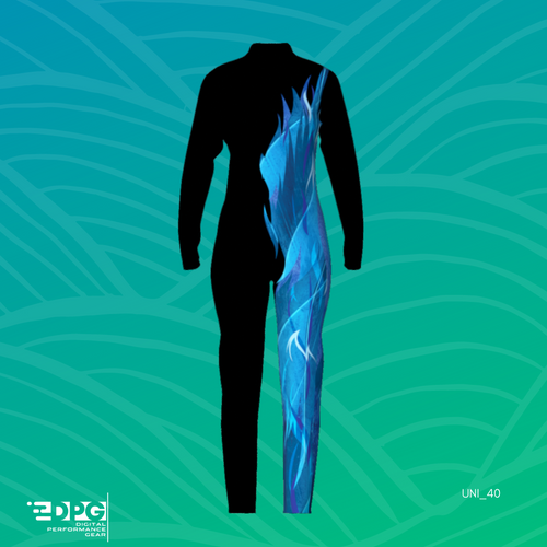 Blue Flame Color Guard Unitard (UNI_41)