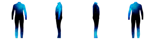 Modern Marching Band Standard Top & Bibbers Blue Galaxy (STAU_07)