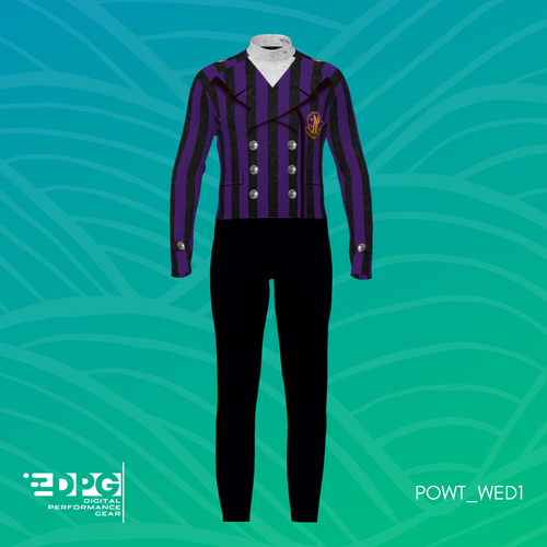 Wednesday Collection: Nevermore Power Top & Black Bibbers Set (POWT_WED)
